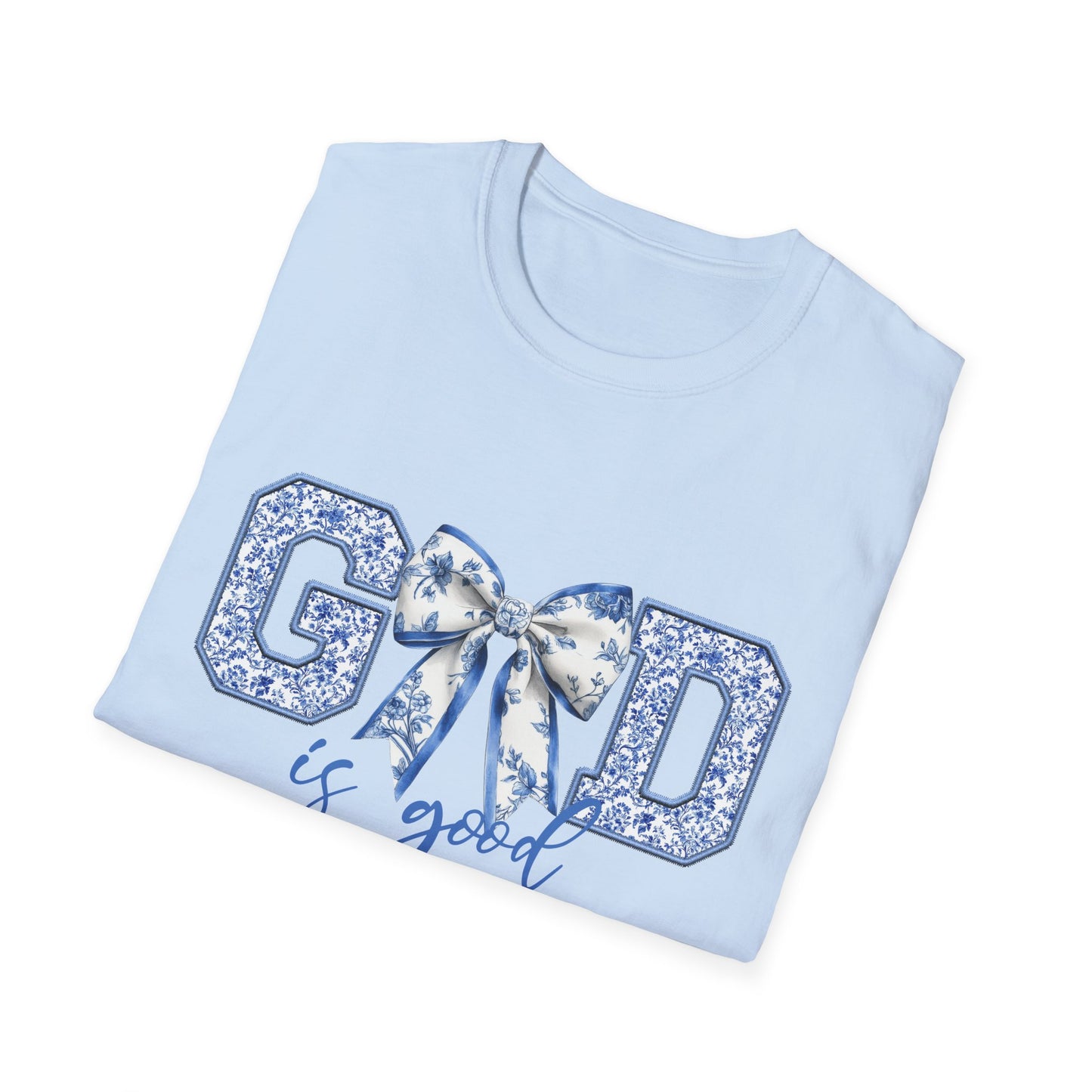 God Is Good T-Shirt — Floral Bow Faith Tee