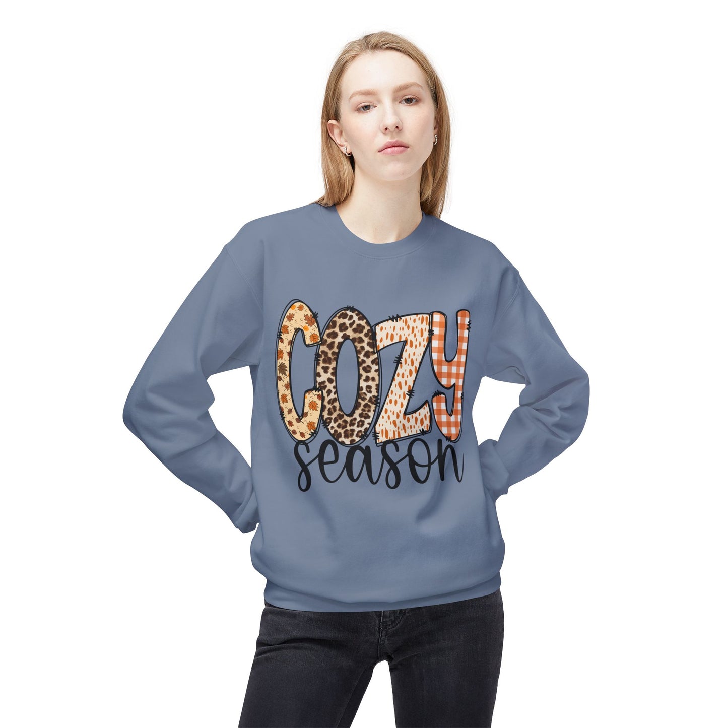Cozy Season Soft style Fleece Crewneck Sweatshirt