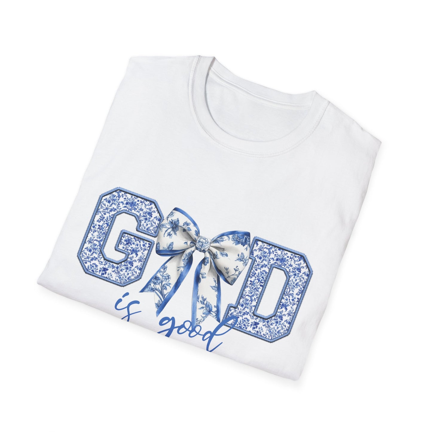 God Is Good T-Shirt — Floral Bow Faith Tee