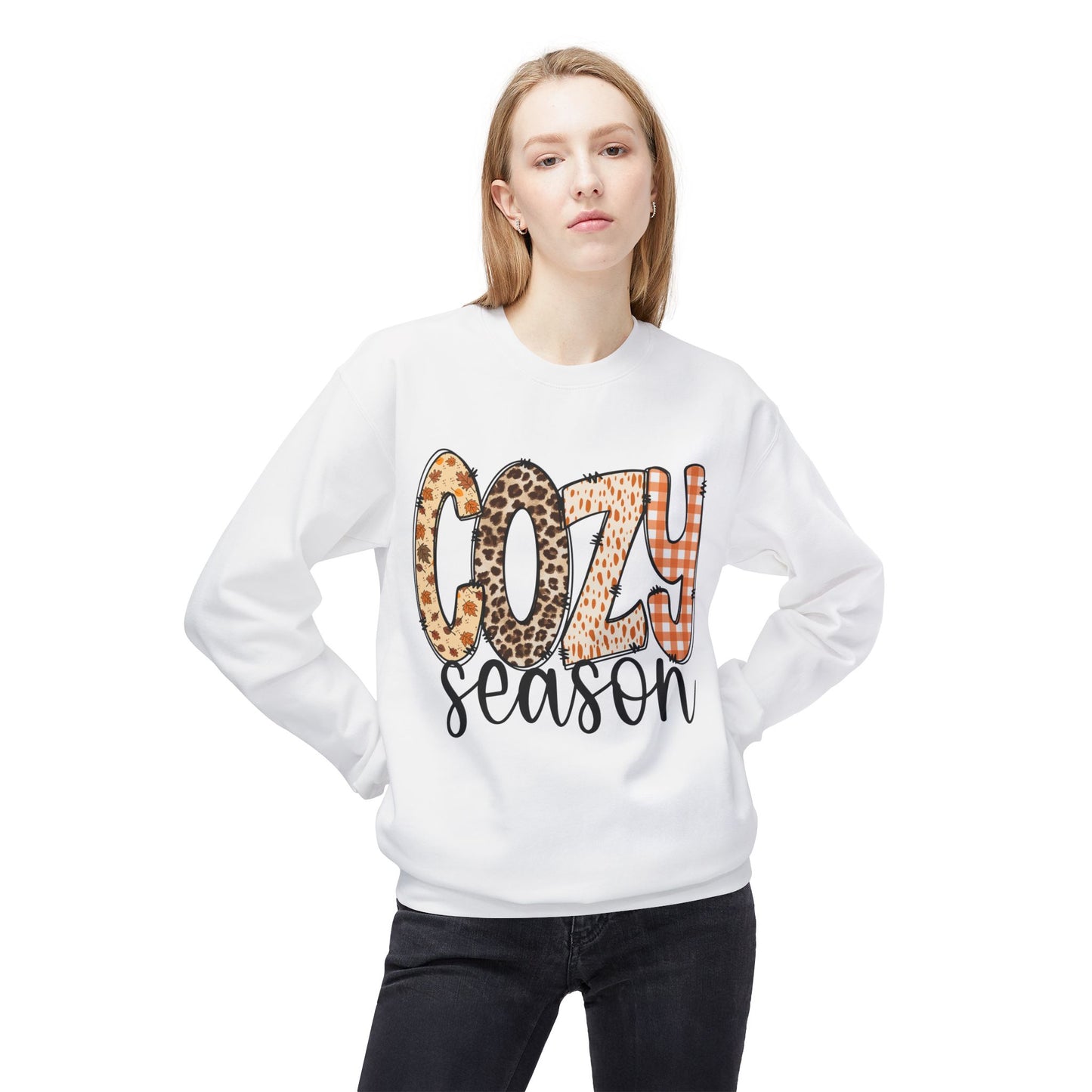 Cozy Season Soft style Fleece Crewneck Sweatshirt