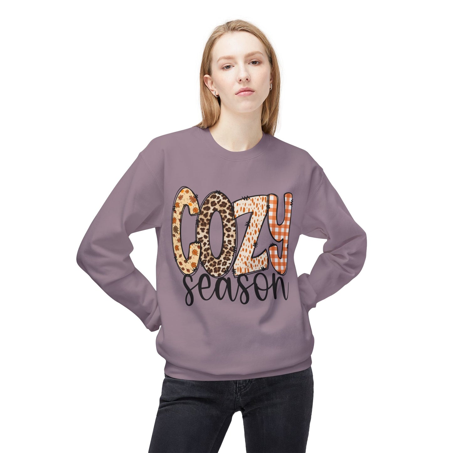 Cozy Season Soft style Fleece Crewneck Sweatshirt